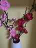 掬涵中式仿真梅花枝腊梅假花干花桌面中古风冬梅家居客厅玄关装饰摆件 仿真梅花枝小枝3支（玫色） 实拍图