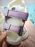 G.duck小黄鸭夏季0-1-6岁凉鞋软底韩版凉鞋包头男女童宝宝学步防滑软底 紫色 16码 内长13cm 实拍图