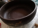 豪祥 轻奢高档紫砂茶洗缸特大水盂家用茶桌台茶渣缸功夫茶具茶道配件 紫砂茶洗-竹-大 实拍图