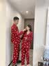 歌佰芬本命年情侣睡衣纯棉春秋冬季新婚休闲家居服结婚可外穿大红色睡衣 AA7742莱卡棉拉架 2XL 女+男XL 实拍图