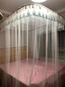罗曼卡尼 蚊帐三开门不锈钢宫廷伸缩公主落地U型手动加厚铝合金导轨 A18白色【加密帐纱】 长2.2*宽1.8*高2.1米【合金弯头 实拍图