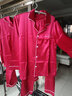 琼瑛睡衣女春夏季长袖春秋大码情侣家居服男士套装丝绸家居服 长袖长裤男酒红 L 实拍图