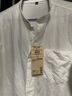 MUJI 男式 新疆棉 法兰绒 立领衬衫 19AC775 白色 L 实拍图