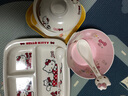 五和（WUHE）儿童餐盘分格仿陶瓷奥特曼宝宝餐盘儿童餐具密胺防烫耐摔餐盘 凯蒂猫餐盘赠勺子 实拍图