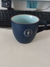 古德窑  私人定制陶瓷茶杯品茗杯主人单杯刻字生肖小茶盏功夫茶具 拍下备注姓氏-墨《蓝》杯小号 实拍图