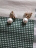 戎夏明星同款无耳洞耳夹水晶韩国长款公主气质仿珍珠时尚女 无耳洞耳夹〖玫金底白珠〗 实拍图