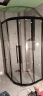 箭牌弧扇形304不锈钢可定制淋浴房隔断浴室干湿分离卫生间沐浴房 弧扇型不锈钢900*1100尺寸（定制） 实拍图