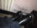 钰基 头层牛皮男靴侧拉链高帮皮鞋男商务休闲圆头马丁靴男士保暖冬季加绒加厚真皮羊毛皮毛一体雪地靴男短靴 黑色-单鞋皮内里 39皮鞋码 实拍图
