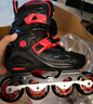 乐秀（ROADSHOW）轮滑鞋儿童专业全套装滑轮冰鞋直排轮滑旱冰鞋男女童RX1GT溜冰鞋 【锁轮款】黑红单鞋+轮滑包 M (32-35适合4-7岁) 实拍图