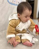 迪迪熊日记（DIDIXIONGRIJI）婴儿衣服冬季夹棉加厚连体衣宝宝保暖棉衣新生儿0一3月外出冬装八 (冬季夹棉)抱抱熊 59cm 适合9斤内的宝宝穿的 实拍图
