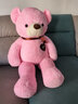公主熊毛绒玩具泰迪熊公仔抱抱熊大号熊猫娃娃女孩生日礼物送女友情人节 粉红色 1米 实拍图