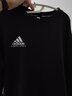 阿迪达斯（adidas）卫衣男圆领套头衫春季防风保暖长袖外套 黑白（棉） XL  实拍图