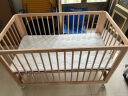 巴布豆（BOBDOG）婴儿床多功能床 可移动 宝宝床亲子床新生儿床实木床边床拼接大床 基础款无延边-床+画板+椰棕床垫 实拍图