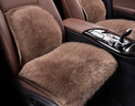 车优友澳洲纯羊毛汽车坐垫羊毛垫冬季保暖毛绒座垫单片后排座椅冬天棉垫 深咖色-前座2片+后座1片 本款适合99%车型-下单备注 实拍图