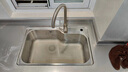 佳德（GORLDE） 科勒旗下品牌佳德水槽厨房304不锈钢水槽大单槽洗菜盆套餐 E:700*450拉丝面+龙头（左大） 实拍图