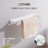 ecoco意可可卫生间置物架简约毛巾架免打孔浴室厕所浴巾架毛巾杆收纳架子 可伸缩-短款灰色-长 32cm 实拍图