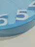 康巴丝（compas）12英寸3D立体字方形静音石英挂钟客厅时尚创意挂表卧室简约 3233深蓝色 实拍图