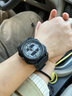 infantry鹰轰黑武士手表男款双眼系列时尚休闲双显男女手表生日礼物送男友 黑灰47mm 实拍图