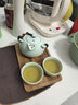 页川百世（YeChuan Best）旅行功夫整套茶具车载户外便携快客杯陶瓷茶具商务送礼佳品 粉青一壶二杯+茶盘+手提袋 实拍图