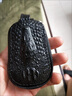 尚行者头层牛皮汽车钥匙包男女士牛皮鳄鱼纹拉链包迷你腰挂车钥匙套通用 黑色 无规格 实拍图