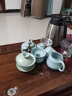 苏氏陶瓷（SUSHI CERAMICS）汝窑茶具套装可开片可养汝瓷功夫茶具10头礼盒装（钟德壶款） 实拍图