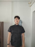 卡度顿夏季短袖衬衫男韩版修身大码青少年商务休闲白衬衣职业装工作服 天蓝 XL 实拍图