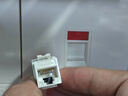 安普康（AMPCOM）网络面板带六类模块 单口千兆CAT6类网线插座 RJ45非屏蔽镀金水晶头180°打线网口 白色AC6811WH 实拍图