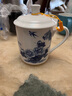 盛天下景德镇陶瓷茶杯带盖骨瓷杯青花水杯办公杯礼品杯会议杯子定制 平安图500ML 实拍图