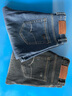 傲励锦【148两条】加绒牛仔裤男弹力中青年宽松直筒裤加厚商务休闲长裤 807蓝色加绒+807黑色加绒 30码( 二尺三) 实拍图
