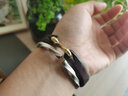 罗泰老银匠999足银手镯男简约开口银镯子复古潮人情侣手环饰品              实拍图
