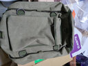 小憨象   男士背包帆布包双肩包韩版旅行包手提包多功能手提单肩斜挎三用包 军绿色 实拍图