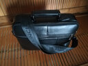 吉旺纯头层牛皮单肩包斜挎包真皮休闲商务公文包手提包大容量男士包包 黑色 实拍图