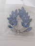 依特胸针高档女士秋冬西装胸花西服别针配饰披肩丝巾扣生日礼物送女友 银墨蓝 实拍图