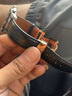 十瑞（SHIRUI）进口美洲鳄鱼皮表带男女适用于浪琴名匠天梭力洛克万国积家欧米茄卡地亚真皮手表带 黑色黑线【玫金扣】 20mm 实拍图