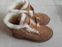 AU&MU澳洲冬季羊皮毛一体雪地靴女保暖防滑加绒棉鞋男女士大码短筒靴子 栗色 【男女款】【羊皮毛一体】1920 39 U8 实拍图