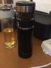 特美刻（TOMIC）保温杯男士茶水分离杯便携车载泡茶杯商务伴手礼节日礼物可定制 钛白-银茶隔-礼盒装370ml 实拍图