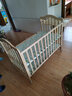 贝多美（beedome）婴儿床多功能bb宝宝床实木无漆摇篮新生儿可移动婴儿拼接大床 实木床+蚊帐+玛卡龙五件套 双层大床(120X66）0-12岁可加长 实拍图