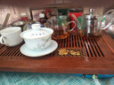 九楼阁 景德镇陶瓷小号天青釉陶瓷盖碗茶杯三才碗功夫茶具 竹秀石清 泡沫安全包装 实拍图