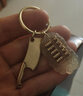 众福缘黄铜钥匙挂件财到纯黄铜小财刀钥匙扣黄铜吊坠腰挂小挂件吊坠 财到黄金万两算盘 实拍图