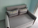 翼度空间坐卧两用床铁 实木沙发床多功能两用 客厅书房折叠床沙发变床组合 浅灰色1133-37 外径1.15米乳胶款 带储物 单人位 实拍图
