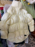 日着原创设计师女装冬季新款女士前短后长宽松高领保暖无胆防绒羽绒服 白色 L 实拍图