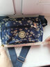 畅印2024新款妈妈包牛津布地摊包女士花布斜挎包中老年休闲单肩女包 四层拉链蓝底白碎花 实拍图