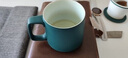 南山先生南山先  思源陶瓷马克杯带盖大容量男女定制办公室泡茶杯茶水分离 思源泡茶杯-墨绿 实拍图