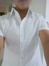 奕卬2022白衬衫女职业夏短袖正装工装半袖工作服衬衣女加绒修身面试 白色短 3XL 实拍图