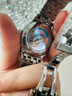 冠琴（GUANQIN）瑞士认证手表情侣款全自动机械表百搭经典夜光防水腕表情人节礼物 钢带本色白面（男款） 实拍图