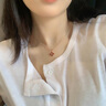 OKO轻奢四叶草项链女情人节礼物送女友时尚首饰品送老婆214生日礼物 红玛瑙项链【当次日达】 实拍图