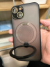 品胜 适用苹果14手机壳iPhone14保护套Magsafe隐形支架磁吸充电自带镜头膜镜头全包防摔磨砂支点壳黑色 实拍图