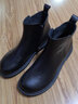 金利来（Goldlion）【新年礼物】女靴圆头中跟牛皮革短靴女切尔西靴662140007黑色39 实拍图
