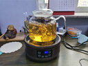 扬器 加厚全玻璃蒸茶壶 黑茶普洱蒸茶器烧水养生壶电陶炉纯玻璃煮茶壶 家用耐高温蒸汽壶泡茶壶 C款实心双胆壶【1.3L】+鼓形白色炉 实拍图