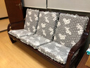 花语缤纷 加厚防滑沙发坐垫 红木实木沙发垫 长椅垫可拆洗带靠背 灰玫瑰 50*45*高度60(高密度海绵) 实拍图